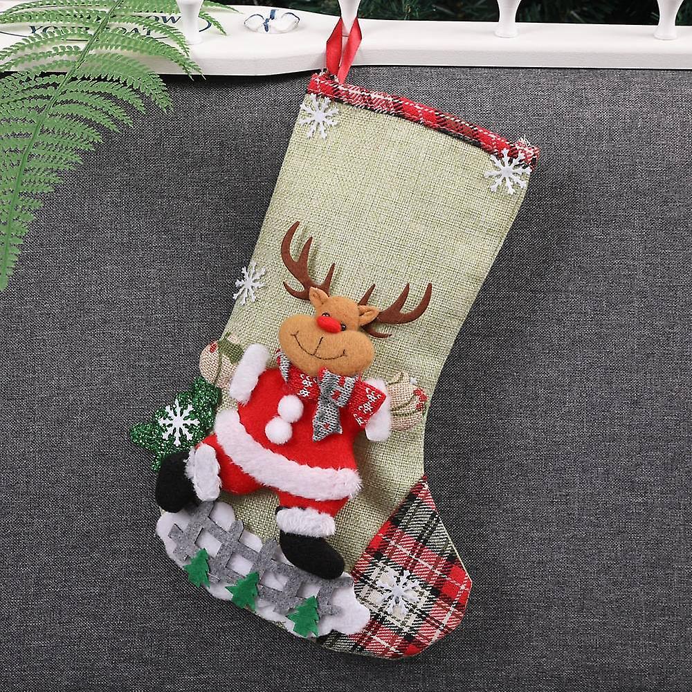 Christmas Stockings, Small Boots Gift Bags Ornaments Party Home, D