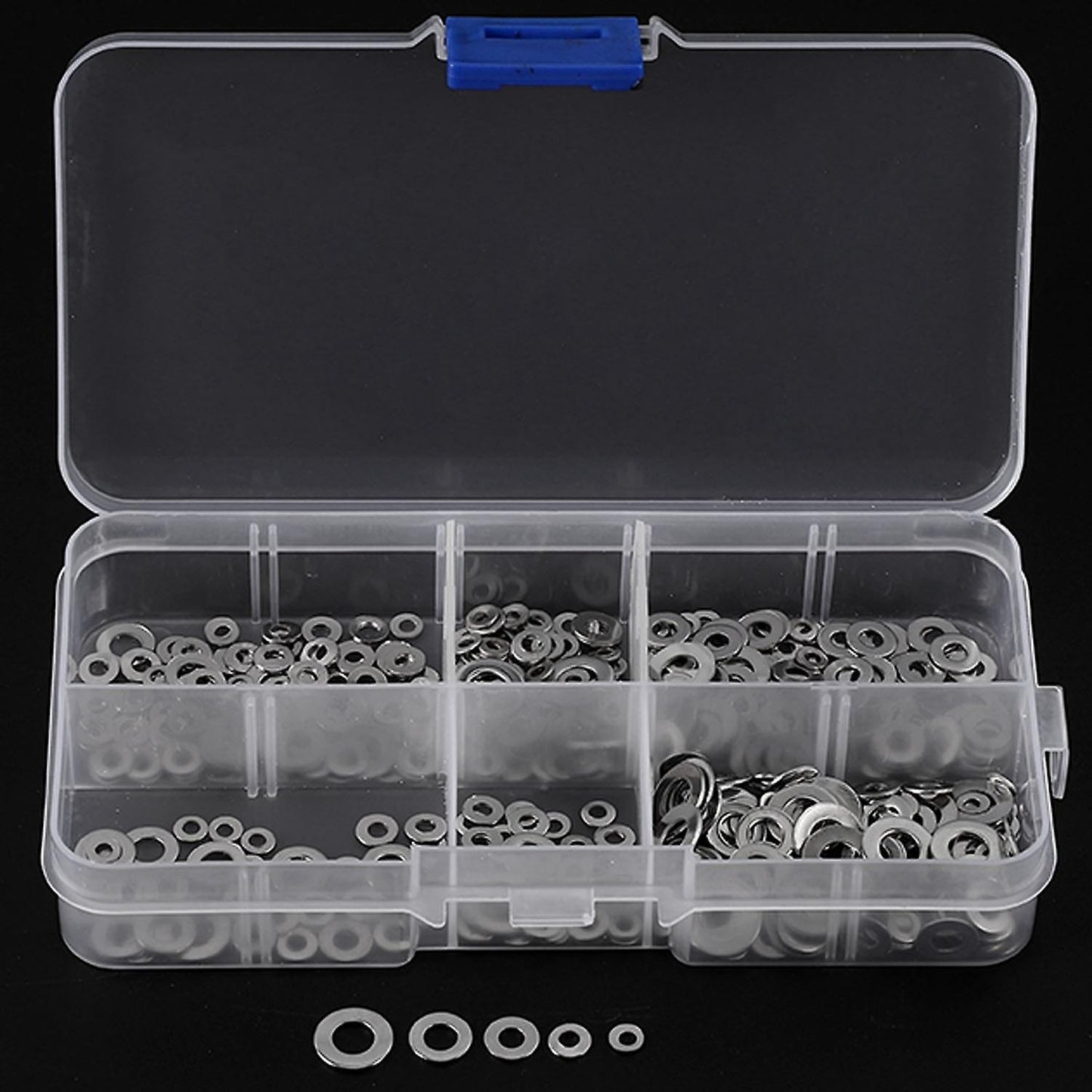 500pcs/set M1.6 M2 M2.5 M3 M4 M5 Plain Washer Gaskets Kit