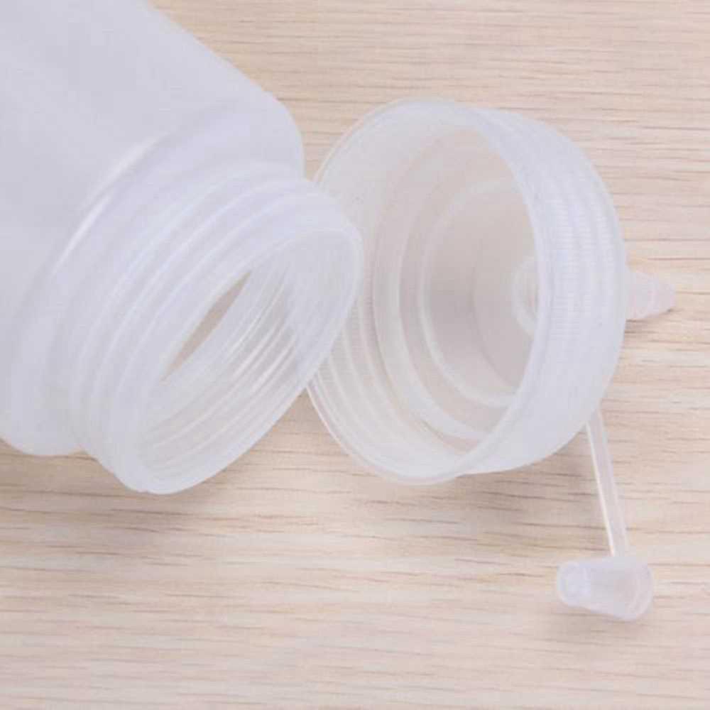 250ml White Transparent Plastic Squeeze Bottle Dispenser with Cap