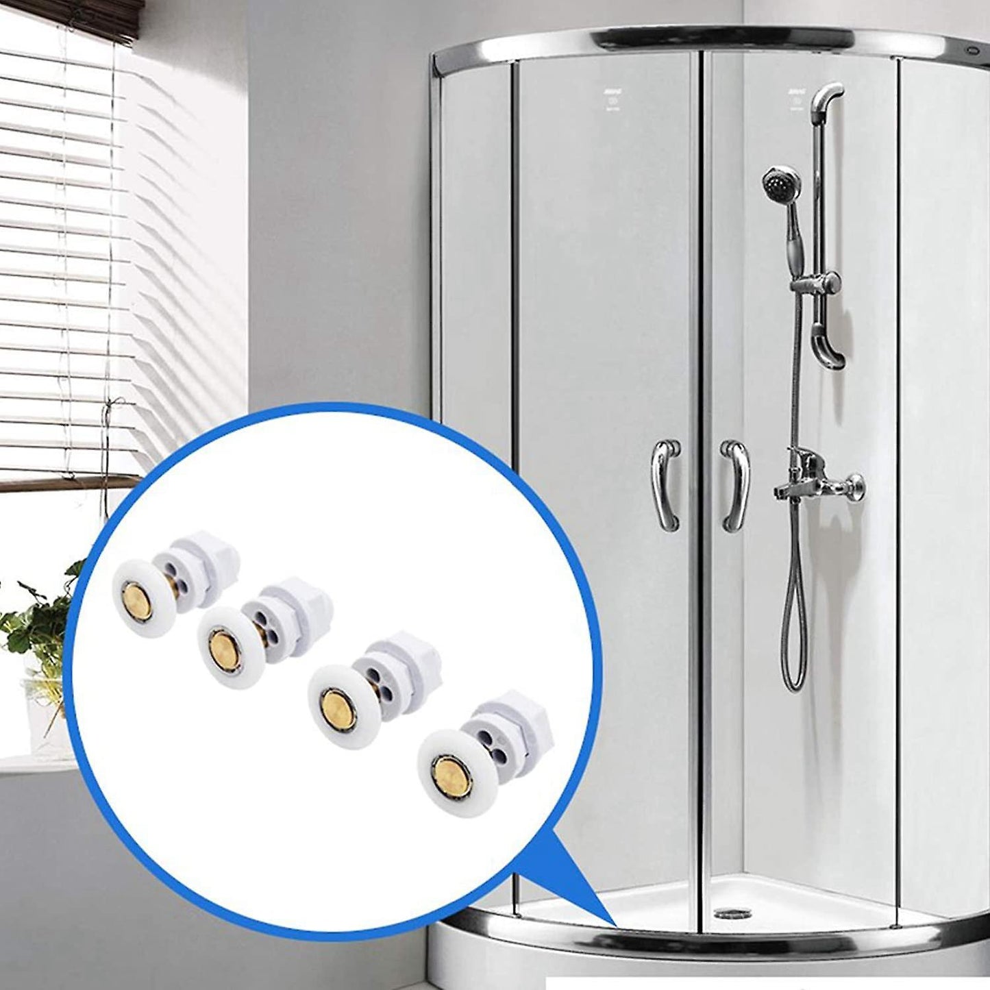 4pcs Eccentric Wheel Bathroom Sliding Glass Wheel 23mm Diameter