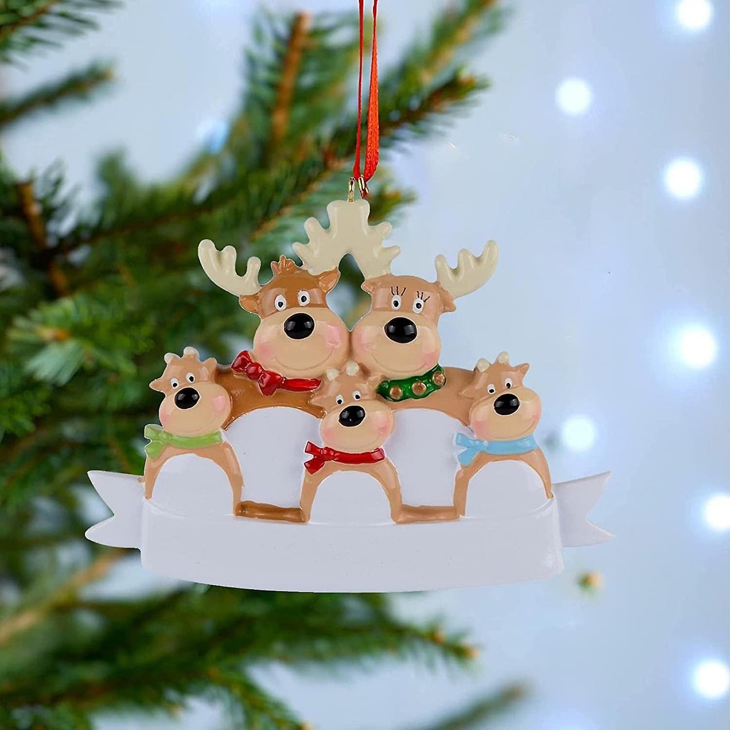 Reindeer Family Of 2 Christmas Tree Ornament Winter Gift-family Of 2