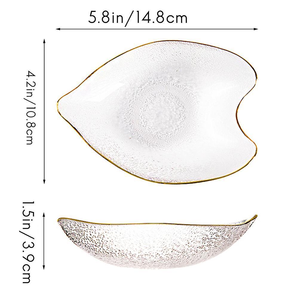 Japanese Style Creative Gilt Glass Cherry Blossom Plate Salad Bowl C