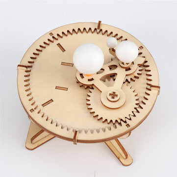 Wooden Solar System Space Instrument Assembled Model DIY Kids Assembling Toy Science Experiment Kit