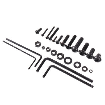 Suleve MXCH11 1220Pcs M2 M3 M4 M5 Carbon Steel Pan Head Hex Socket Screw Hex Screws Nut Assortment K