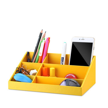 VPACK Storage Box Desk Organizer Stationery Storage Pen Holder 6 Color Office Sc... (COLOR.: YELLOW)