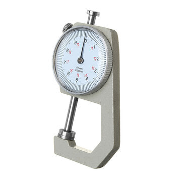 Round Dial Thickness Gauge Range 20mm Accuracy 0.1mm Metal Paper Leather Craft Tool