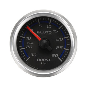 Universal 52mm Turbo Boost Pressure Pointer Gauge Meter Dials -30~30PSI LED