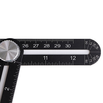 ABS Plastic Multifunctional Folding Ruler Movable Four-fold Ruler Template Tool Construction Angle M