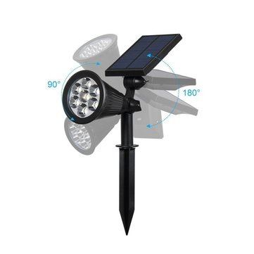 Solar Color Changing 7 LED Waterproof Spot Light Outdooor Yard Garden Lawn Landscape Security Lamp
