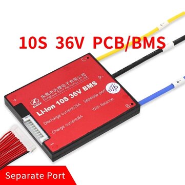 DALY BMS 10S 36V 20A Battery Protection BMS PCB Board 50A Peak for Li-Ion Li-Polymer Batteries with