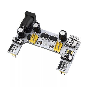 5Pcs MB102 2 Channel 3.3V 5V Breadboard Power Supply Module White Breadboard Dedicated Power Module