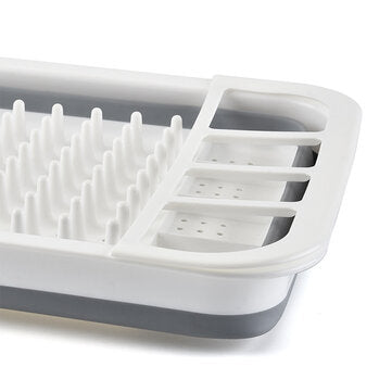 Foldable Dish Drain Rack Kitchen Desktop Storage Shelf Dish Spoon Chopsticks Fork Cup Holder Organiz