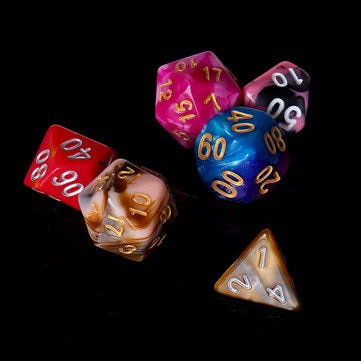 42Pcs Polyhedral Dice Set Multi-sied Dices For Dungeons & Dragons DND MTG RPG D4-D20 Game + Bag
