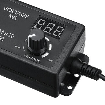 Excellway 4-24V 2.5A 60W AC/DC Adjustable Power Adapter Supply EU Plug Speed Control Volt Display