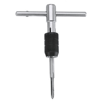 6pcs M3-M8 Tap Drill Set T Handle Ratchet Tap Wrench Machinist Tool With Screw Tap Hand