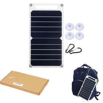 6W 6V 260x140x2.5mm S0506 Portable Semi-flexible Solar Panel with Back Junction Box Single USB Charg