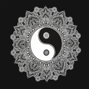 YingYang Mandala Tapestry Wall Hanging Indian Hippie Tapestry Mulit-functional Picnic Mat Bath Cloth