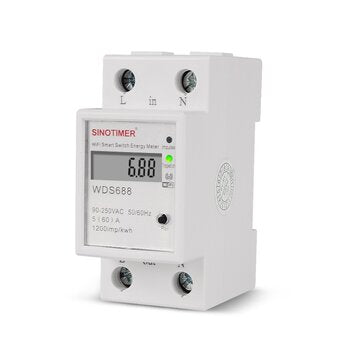 SINOTIMER WDS688 5-60A 230V Smart WiFi Single-phase Energy Meter Mobile Phone App Home Multi-functio