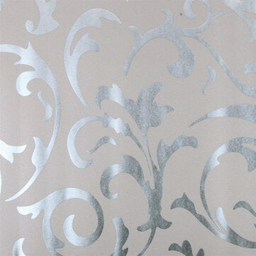 High Quality Victorian Damask Non-woven Texture Wallpaper Material Silver Gray
