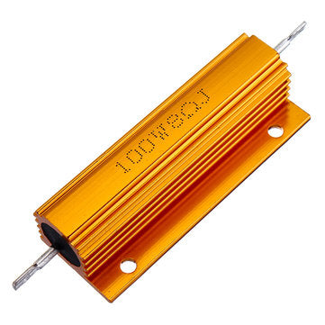 5pcs RX24 100W 8R 8RJ Metal Aluminum Case High Power Resistor Golden Metal Shell Case Heatsink Resis