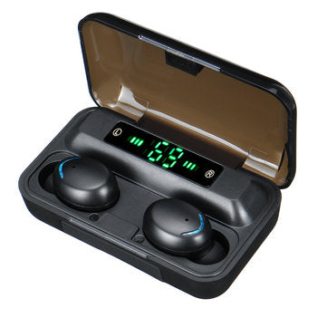 Mini TWS Wireless bluetooth 5.0 Earphone LED Display Power Bank Smart Touch Headphone with Mic for i