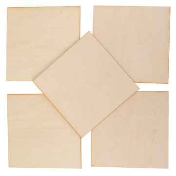 5Pcs 10x10cm Basswood DIY Wood Sheet Unfinished Unpainted Building Model Laser Engraving Blank Sheet