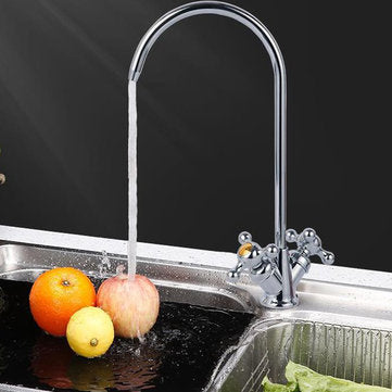 1/4`` 304 Stainless Steel Reverse Osmosis Three Forks Mixer Tap 360 Degree Swivel S... (TYPE: B5PCS)
