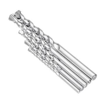 Drillpro 5pcs 4/5/6/8/10mm Straight Impact Drill Round Shank Cement Wall Twist Drill Bit Set