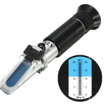 0~20% Handheld Brix & Beer Wine Sugar Fruit Wort Refractometer Test Tester