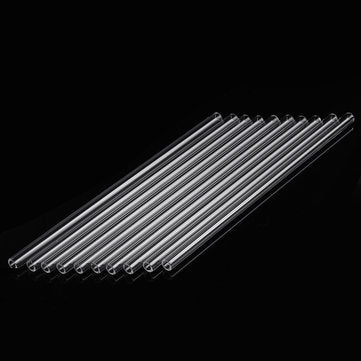10Pcs 200x7x2mm Length 200mm OD 7mm 2mm Thick Wall Borosilicate Glass Blowing Tube Lab Factory Schoo