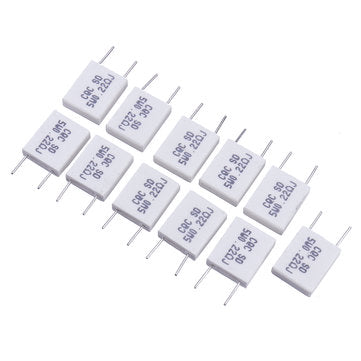 10pcs BPR56 5W 0.22R 0.22 Ohm 5w Non-inductive Ceramic Cement Resistor Wirewound Resistance