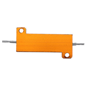 3pcs RX24 100W 4R 4RJ Metal Aluminum Case High Power Resistor Golden Metal Shell Case Heatsink Resis