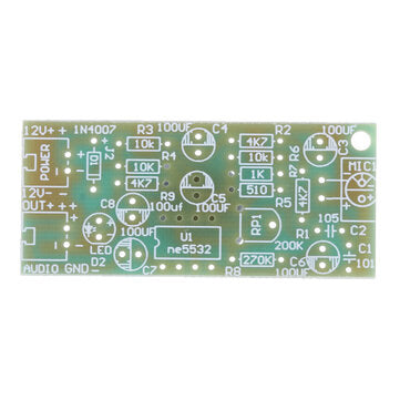 Microphone Pickup Audio Microphone Amplifier Module DIY Kit Dual Track Output Gain Adjustable DC 12V