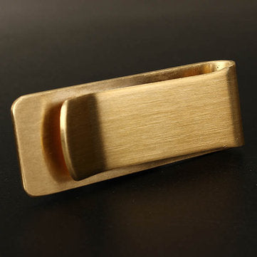 Brass Wallet Metal Clip Male Lady Note Holder EDC Note Retro Copper Thick Section