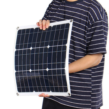 60W 18V Monocrystaline EVA+PET Solar Panel Rear Junction Box with Cables
