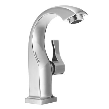 Modern Swan Neck Chrome Bathroom Basin Faucet Waterfall Spout Single Handle Sink Bath Single Cold Ta