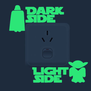 Miico Creative Movie Roles Sumurai Light Luminous Stickers PVC Removable Home Room Decorative Wall S