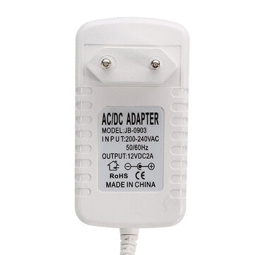 AC220-240V to DC12V 2A 24W EU Plug Power Supply Adapter Transformer for LED Strip Light