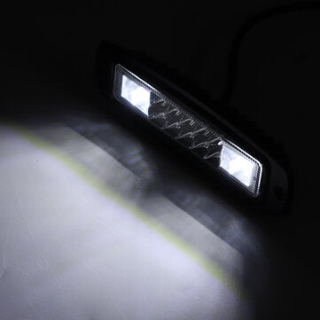 7 Inch Flood Beam LED Work Light Bar Super Slim Flush Mount 10-30V 48W 6000K White For ATV UTV SUV T