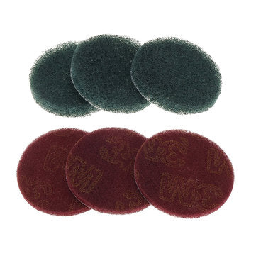 6pcs 100mm 4 Inch Round Fiber Polishing Pad with Self-adhesive Disc Sanding Wheel