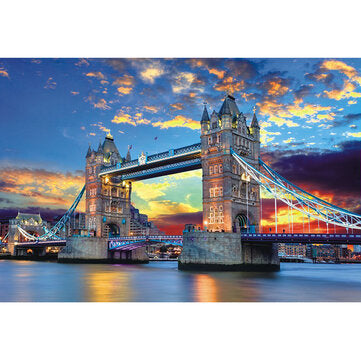 1000 Pcs Jigsaw Puzzle DIY Landscape Jigsaw Puzzle Toy Home Decorati... (PATTERN: LONDONTOWERBRIDGE)
