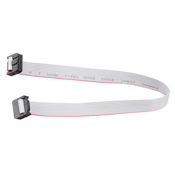10Pcs 2.54mm FC-10P IDC Flat Gray Cable LED Screen Connected to JTAG Download Cable