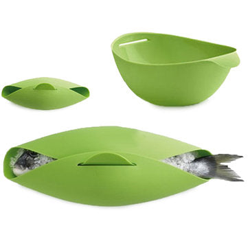 Honana BX 121 Silicone Steamed Fish Bowl Steamer Microwave Steaming  Roast Food  Oven Fish Kettle Po
