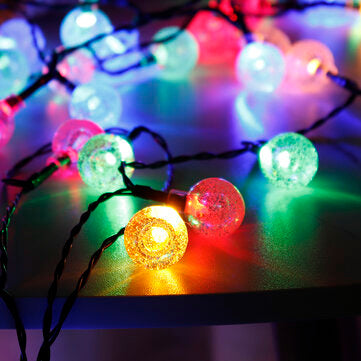 USB + Solar Powered 60 LED String Light Garden Path Yard Decor Lamp... (LIGHT COLOR: COLOURFULLIGHT)