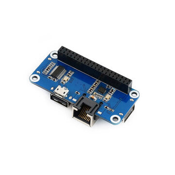 Ethernet/USB HUB HAT for Raspberry Pi 4/Zero W USB to Ethernet 1x RJ45 Ethernet Port  3x USB Ports