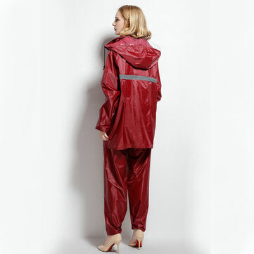 Waterproof Lightweight Rain Jacket Outdoor Hooded Raincoat Rain Cape C... (SIZE.: L | GENDER: WOMEN)