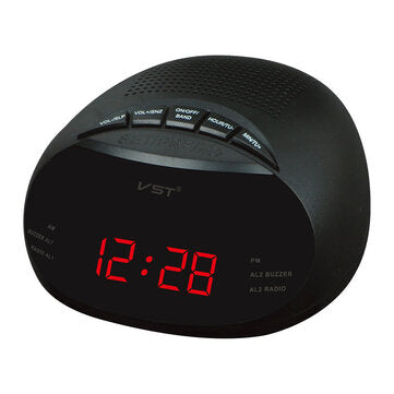 VST ST-8 EU Led Digital Radio Alarm Clock With Blue Red Green Backlight Two Groups ... (COLOR.: RED)