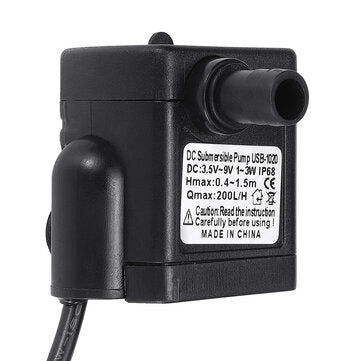 Keyes USB 5V 3W 1020 1.5M Water Pump Water-lift Solar Mini DC Submersible Brushless Pump