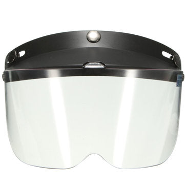Universal Motorcycle Helmet Flip Up Visor Model Transparent Button Wind Lens UV Sunscreen 7.9X5.7in