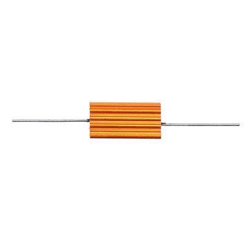 6pcs RX24 5W 100R 100RJ Metal Aluminum Case High Power Resistor Golden Metal Shell Case Heatsink Res